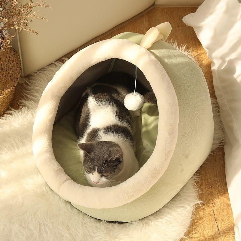 Casita para Gatos Semicerrada Desmontable y Lavable