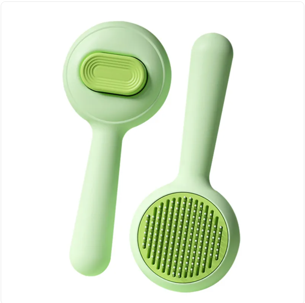 Cepillo Antideslizante para Gatos y Perros con Peine de Acero Inoxidable