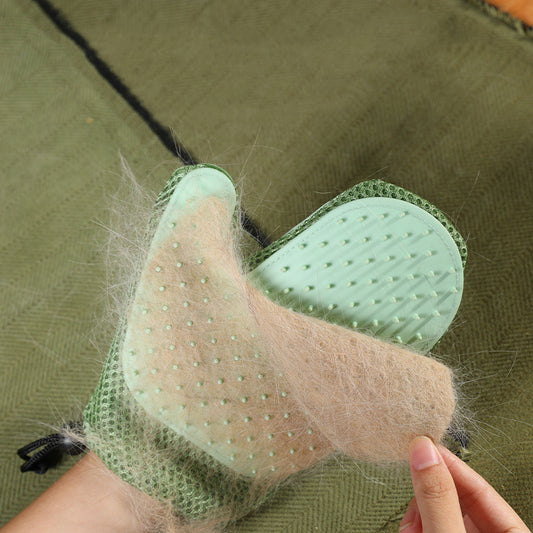 Guantes de masaje de silicona y cepillos para eliminar pelo de mascotas